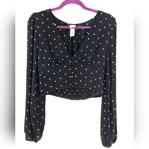 H&M Polka Dot Crop Top Sz 8